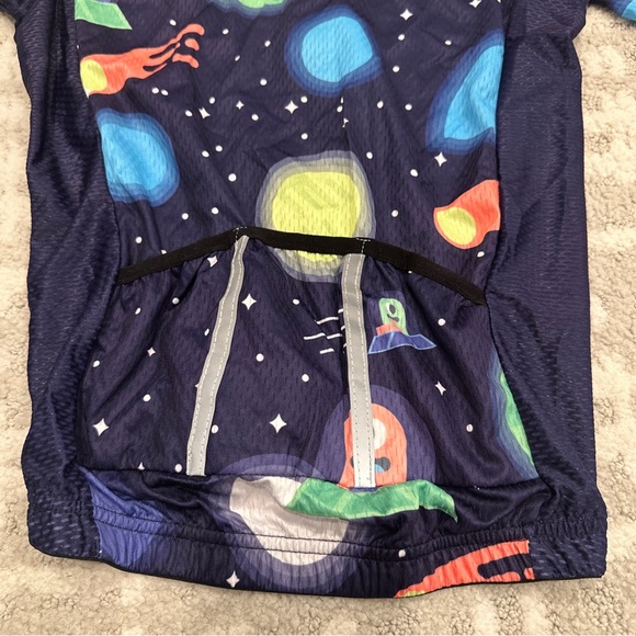 Weimostar Large Kids cycling Lycra Shorts and Tshirt Set Space 12-14 biking - Picture 6 of 8